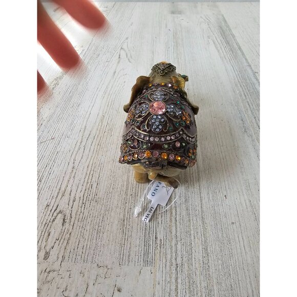 Kalifano jeweled elephant trinket box‎ keepsake jewelry rhinestone new - Picture 3 of 10